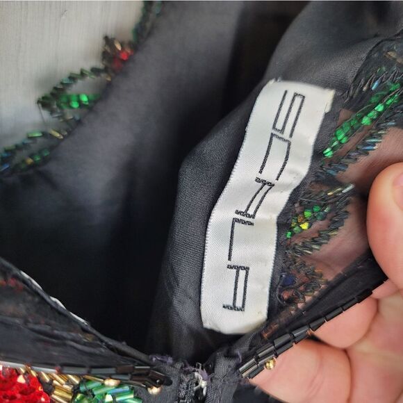 VINTAGE SCALA Beaded 80s Embellished Dress - Picture 16 of 16